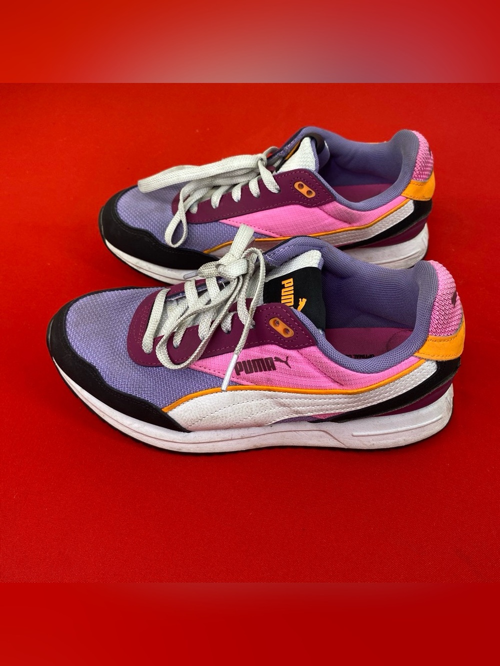 Puma Women’s Purple Pink Yellow Retro Running Sneakers